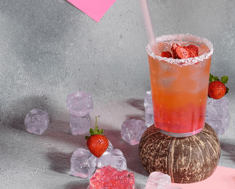 Çilekli Bubble Tea